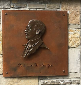 Relief of R. Tait McKenzie Installed Stones Throw from Naismith Statue